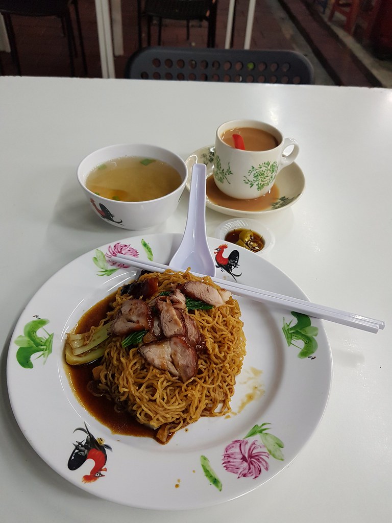 叉烧云吞面 Chasiew Wan Ton Mee rm$6 & 奶茶 TehC rm$1.80 @ Restoran Kopitiam Bintang PJ SS21