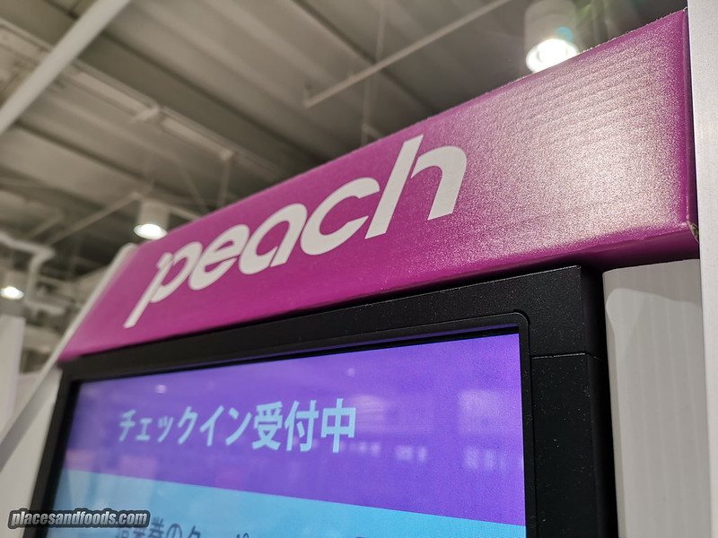 peach airlines japan cardboard self check in kiosk