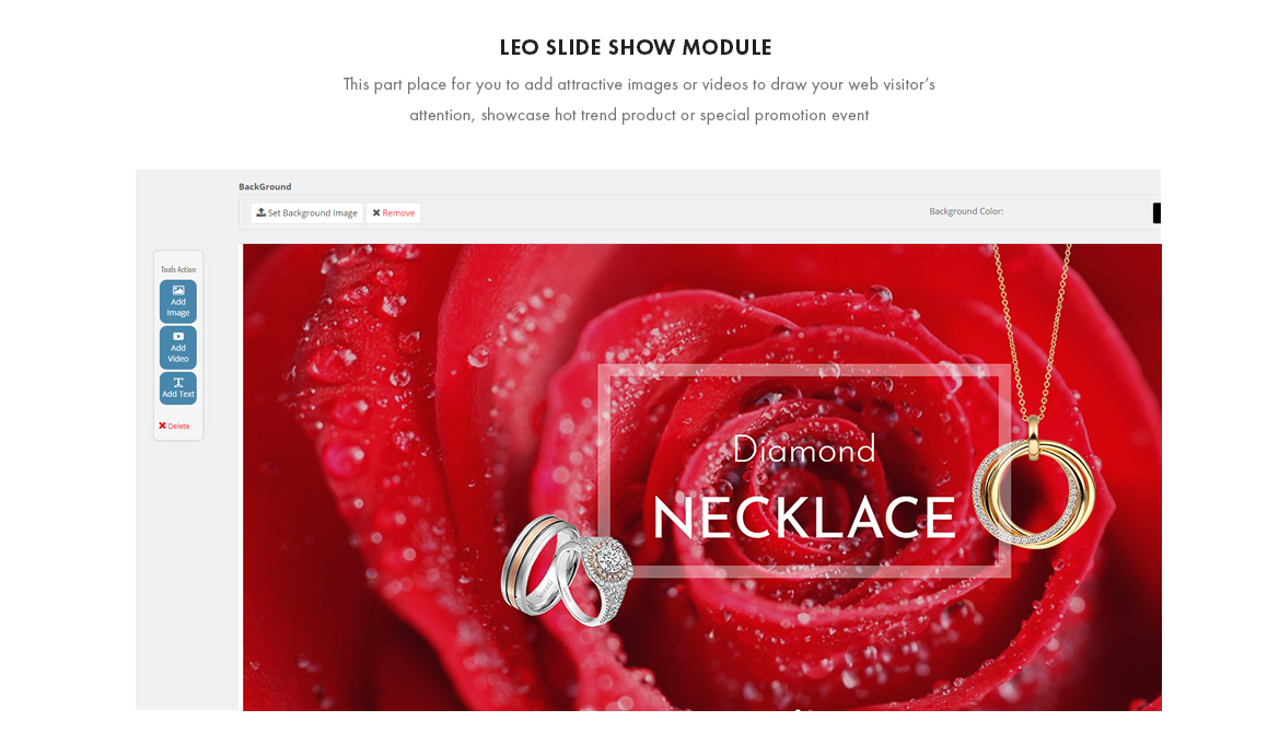 Slide show module - Leo Smitten Jewelry Store Prestashop theme