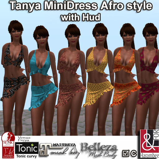 Tanya MiniDress Afro style with Hud