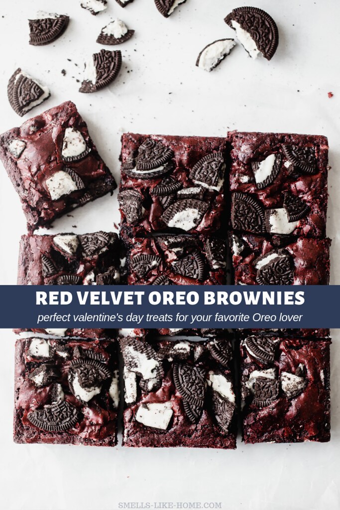 Red Velvet Oreo Brownies