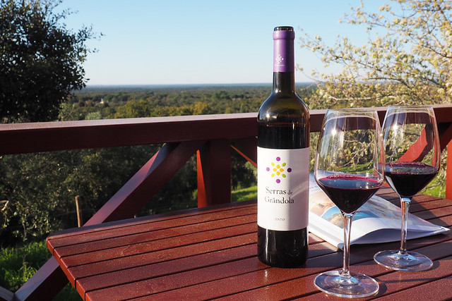 Wine on the balcony, A Serenada, Grandola, Portugal
