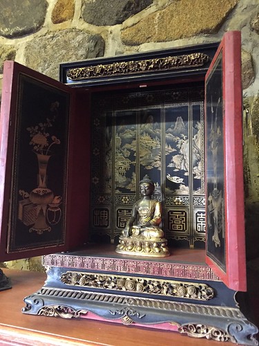red and gold shrine from museum collection