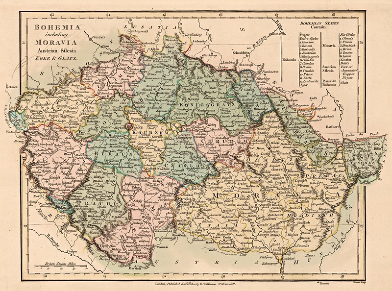 Robert Wilkinson - Bohemia including Moravia, Austrian Silesia, Eger, & Glatz (1800)