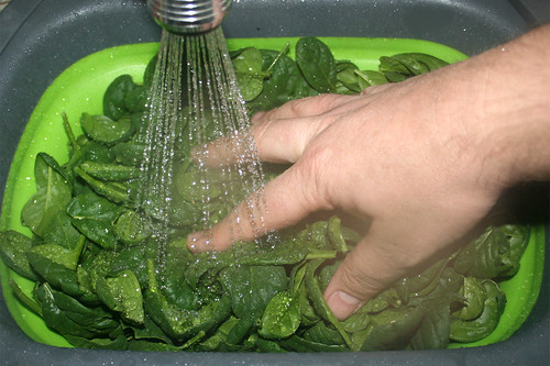 27 - Spinat waschen / Wash spinach