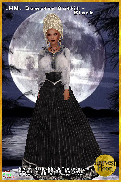 Harvest Moon – Demeter Outfit – Black