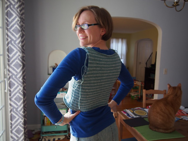 Sweater progress - side/back