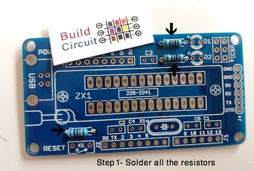Step 1- Solder all the resistors