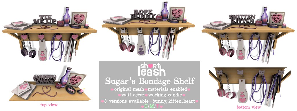.:Short Leash:. Sugar’s Bondage Shelf