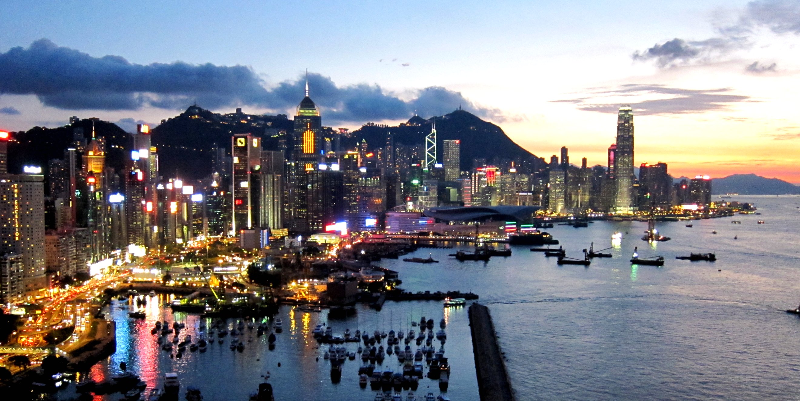 Hong Kong Island as seen from North Point. Photo taken on August 5, 2011.
