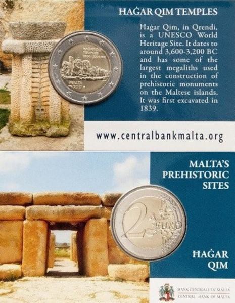 2 Euro Malta 2017, Chrámy Hagar Qim coincard