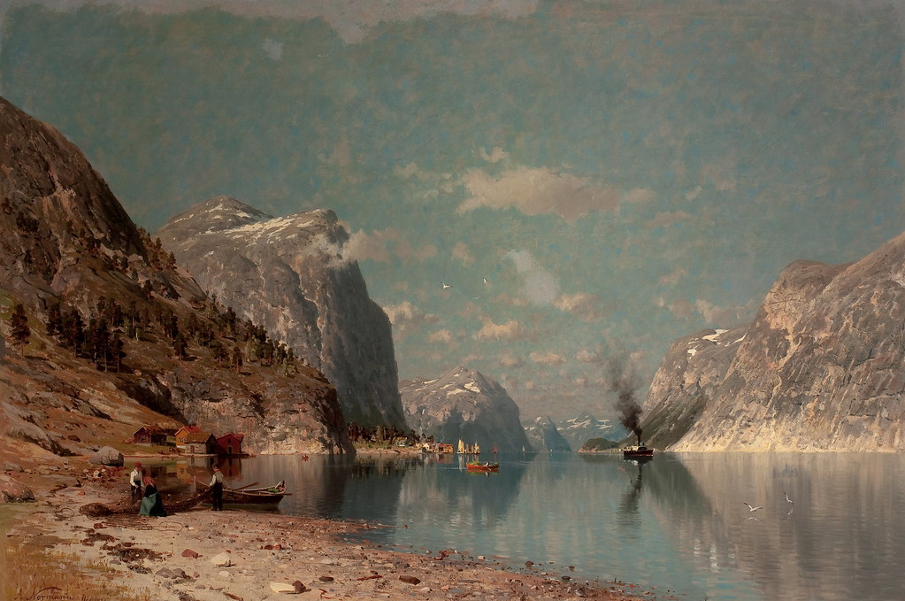 Adelsteen Normann «Landscape with Fjords», 1881 г.