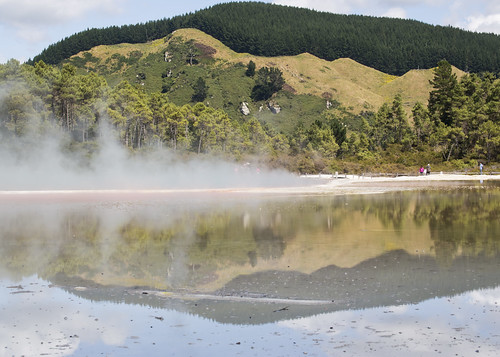 nz newzealand rotorua geothermal thermal champagne pool waiotapu sacred waters lisaridings fantommst minerals springs sinter landscape waterscape hot steam bayofplenty