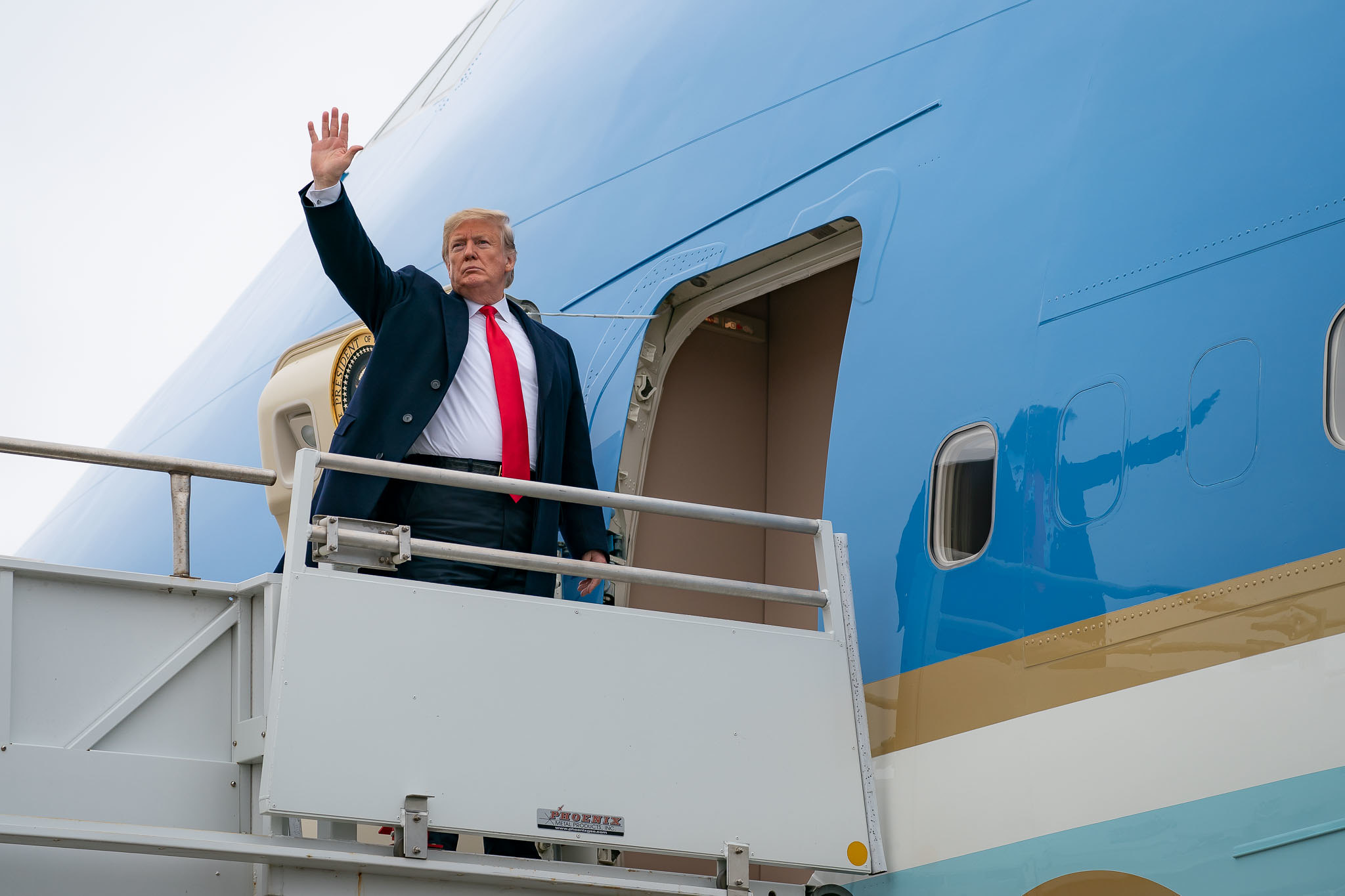 President Trump Departs New Orleans