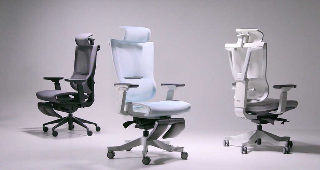 Modern and stylish adjustable height office chairs.