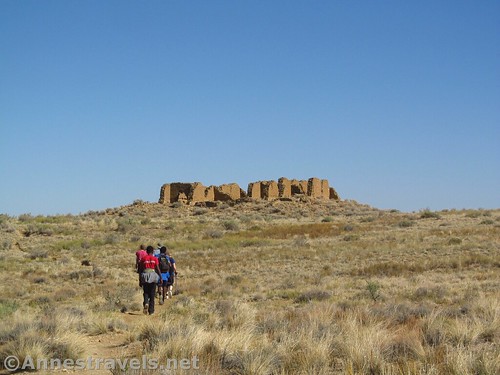 Walking toward New Alto on the Pueblo Alto Loop, Chacho Culture National Historical Park, New Mexico