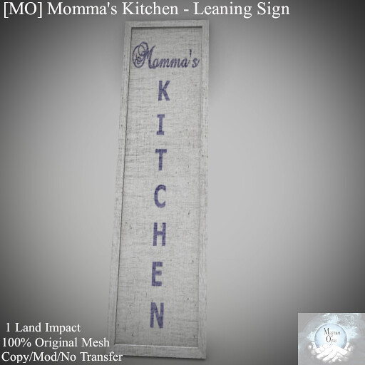 [MO] Momma’s Kitchen – Leaning Sign