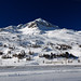 Berrnina pass, pohled na lyžařské středisko Diavoleza
