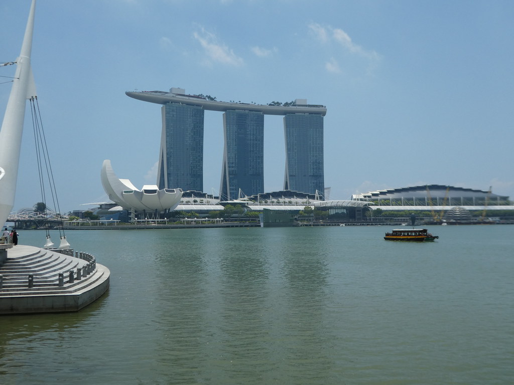 The Marina Bay Sands Hotel and lotus shaped ArtScience Museum, Singapore