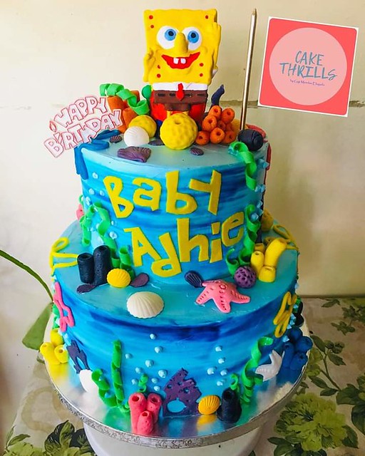 Spongebob Squarepants Themed Birthday Cake from Bernadine Elogada of Cake Thrills by Gigi Merelos Elogada