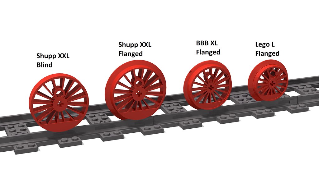 Black Flanged XL Lego Train Wheel 3d Printed Fully Compatible 