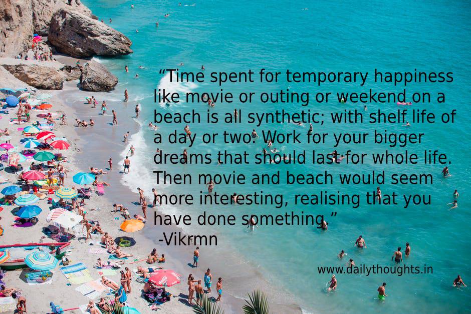 vikrmn quote on happiness and dream