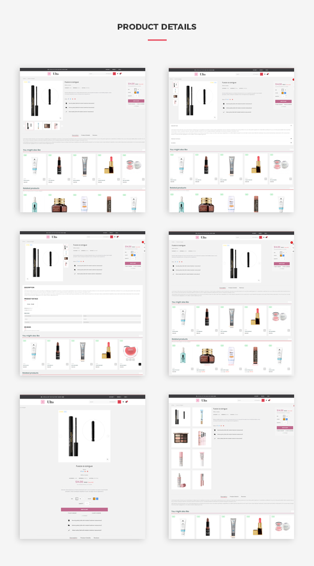 Ap Ulta Premium Beauty & Cosmetics Prestashop Skin Care Themes - Multiple product page layouts