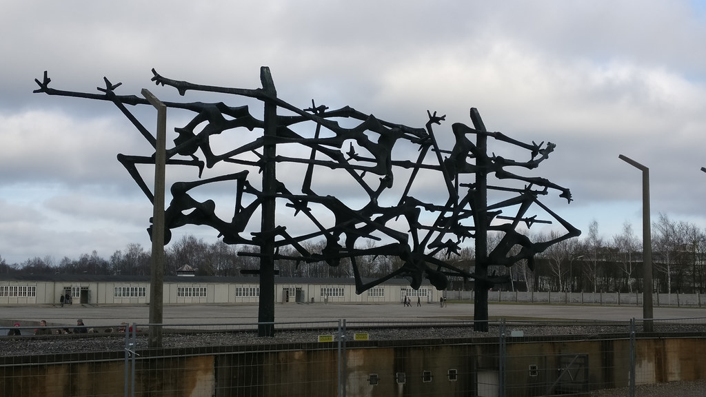 Dachau - Memorial sculpture by Nandor Glid erected in 1968