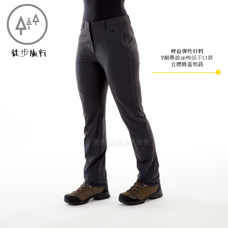 【MAMMUT 長毛象 女 Hiking pants 長褲《黑》】1022-00430/休閒運動褲/彈性透氣/防曬/輕量機能