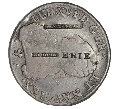 G. Loomis counterstamp on 1784 French Ecu obverse