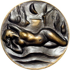 1987 Robert Cronbach Nude Women Medal reverse