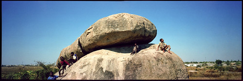 kids balancingrocks epworth zimbabwe africa fujig617 panoramic mediumformat kodak 120 film analogue