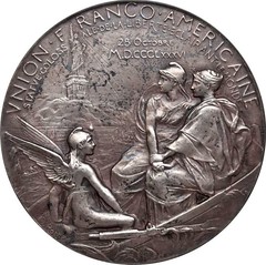 Roty Franco-American Union Auguste Bartholdi Medal Obvese