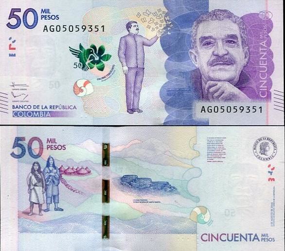 50 000 pesos Kolumbia 2016, P462b