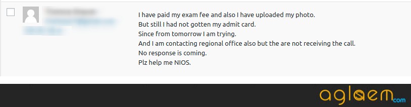 Difficulties in Downloading NIOS Hall Ticket 2019