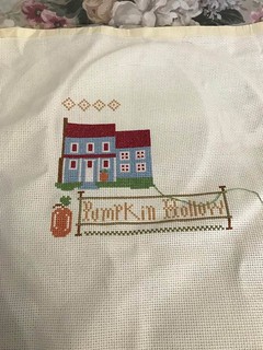 Pumpkin Hallow Farm by Little House Needleworks - My Blue House is Completely Finished - Friday Feb 22, 2019