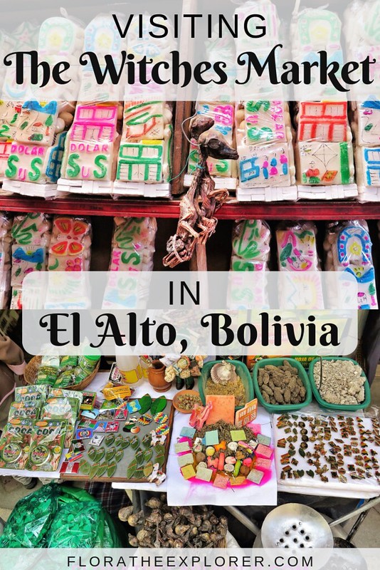 Pinterest pin for El Alto market, Bolivia