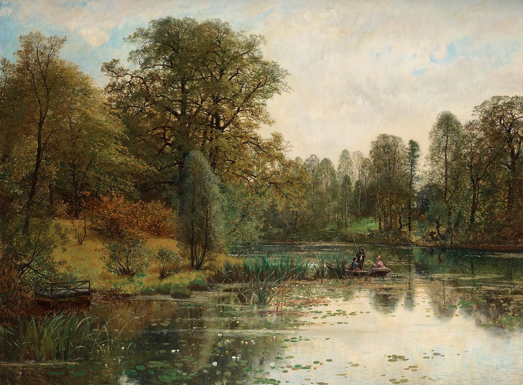 Oscar Torna «Rowing in Medevi Garden Pond», 1885 г.