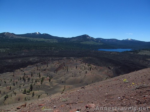 Views toward Snag Lake from the Cinder Cone in Lassen Volcanic National Park, California