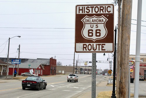 oklahoma vinita route66 highway historic sign