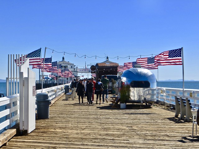flags for Navy event at the Malibu pier