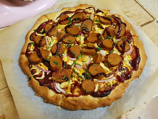 Meat-Free-Lovers BBQ Pizza