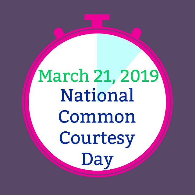 March 21, 2019 National Common Courtesy Day on The SIMPLE moms