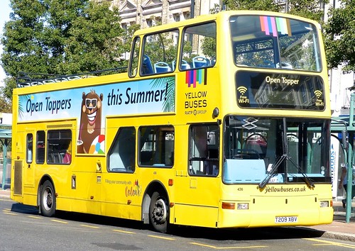 T209 XBV ‘yellowbuses’, Bournemouth No. 436. DAF DB250 / Plaxton President on Dennis Basford’s railsroadsrunways.blogspot.co.uk’