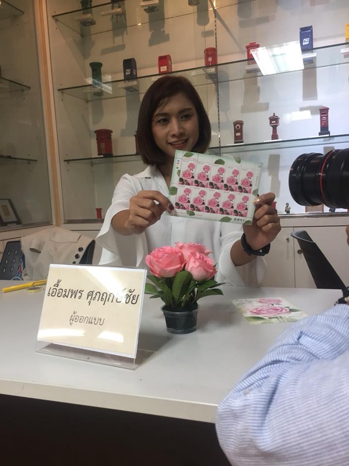 Miss Euamporn Supharoekchai of Thailand Post, designer of the 2019 Symbol of Love stamp
