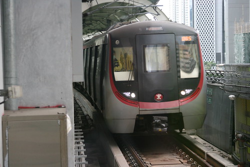 Hong Kong MTR MTR South Island Line C-Train in Wong Chuk Hang.Sta, Southern, Hong Kong /Jan 6, 2019