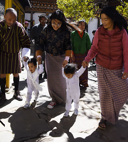 On the way home, the family visits Tachog lhakhang in Paro. From kuenselonline.com