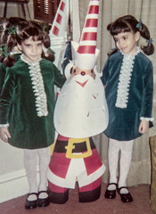 Sisters and Santa, early 1970's