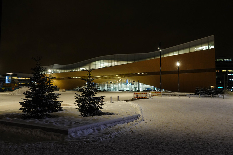 Oodi library in winter Helsinki