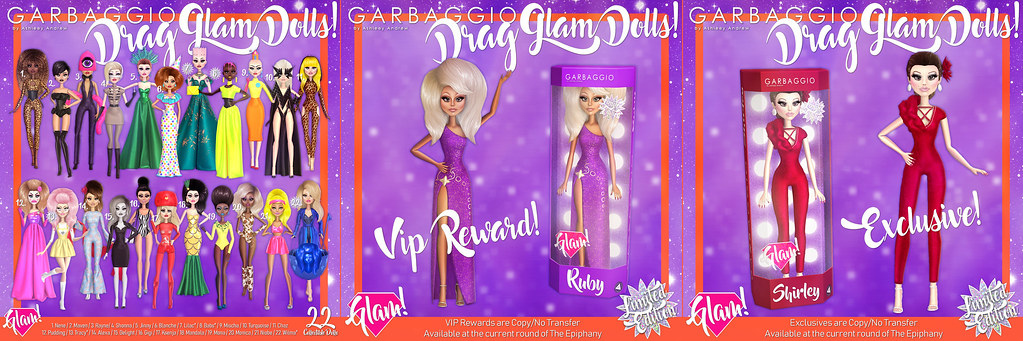 Garbaggio Drag Glam Dolls Gacha Key+Reward+Exclusive